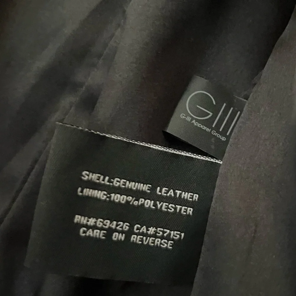 Black Rivet Dark Brown Jacket with Red and White Stars - Picture 9 of 11